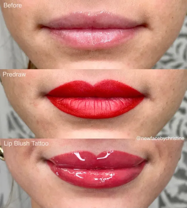 Lip Blush Tattoo result by New Face by Christine, NYC — photo 65