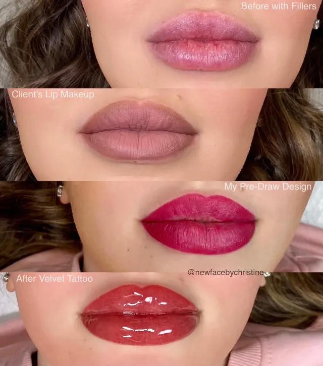 Lip Blush Tattoo result by New Face by Christine, NYC — photo 85