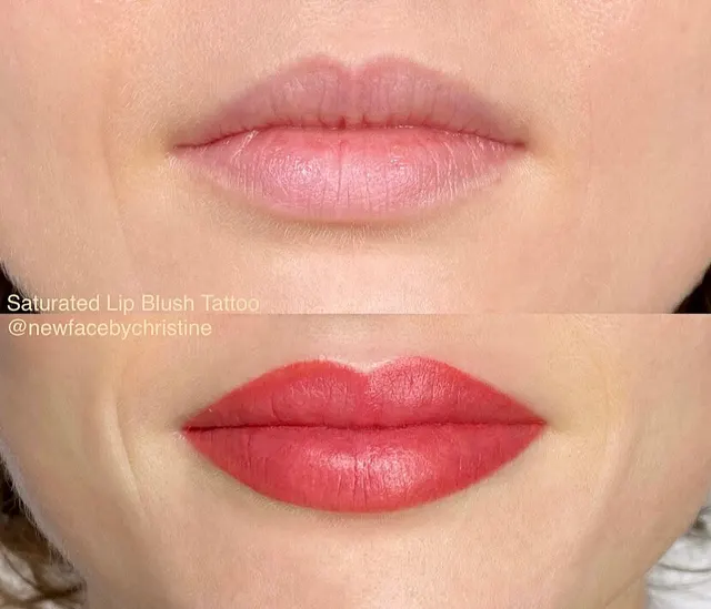 Lip Blush Tattoo result by New Face by Christine, NYC — photo 139