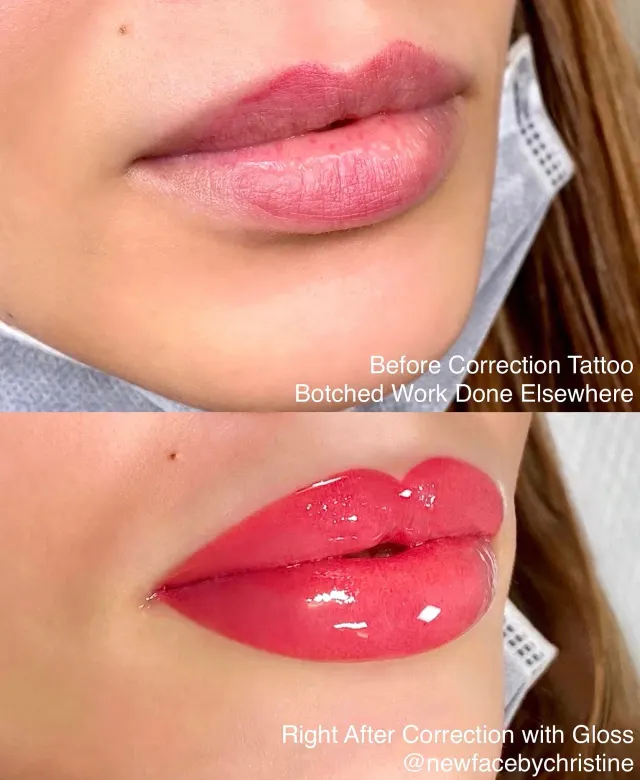 Lip Blush Tattoo result by New Face by Christine, NYC — photo 156
