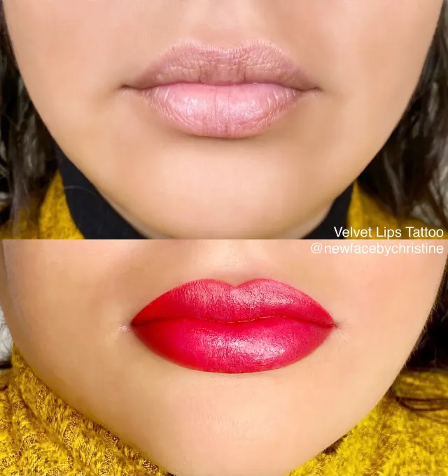Lip Blush Tattoo result by New Face by Christine, NYC — photo 179