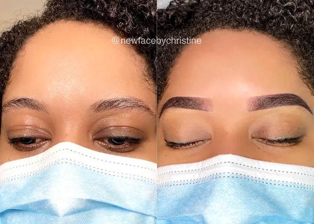 Soft Ombré Powder Brows result by New Face by Christine, NYC — photo 67