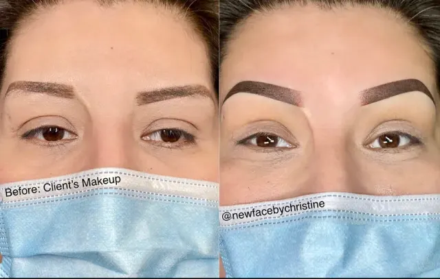 Soft Ombré Powder Brows result by New Face by Christine, NYC — photo 71